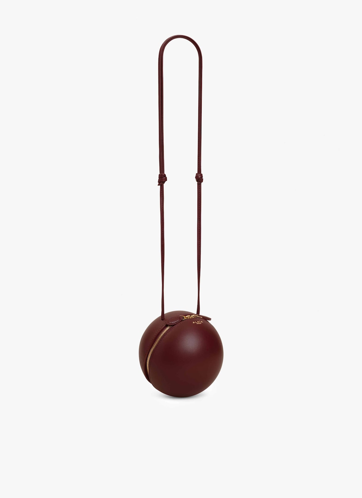 SPHERE BAG IN LAMBSKIN ALAÏA GARNET RED SPHERE BAG IN LAMBSKIN